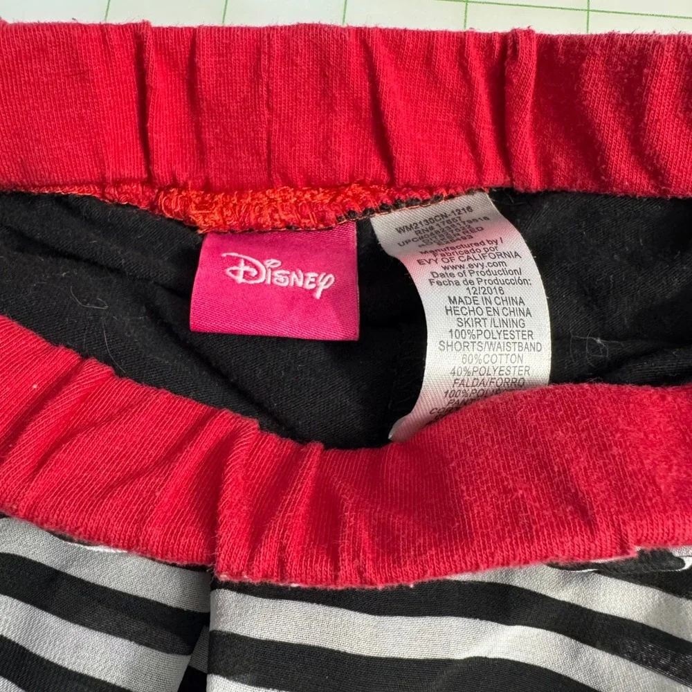 Disney 2016 black/white stripe skort girls size 3T